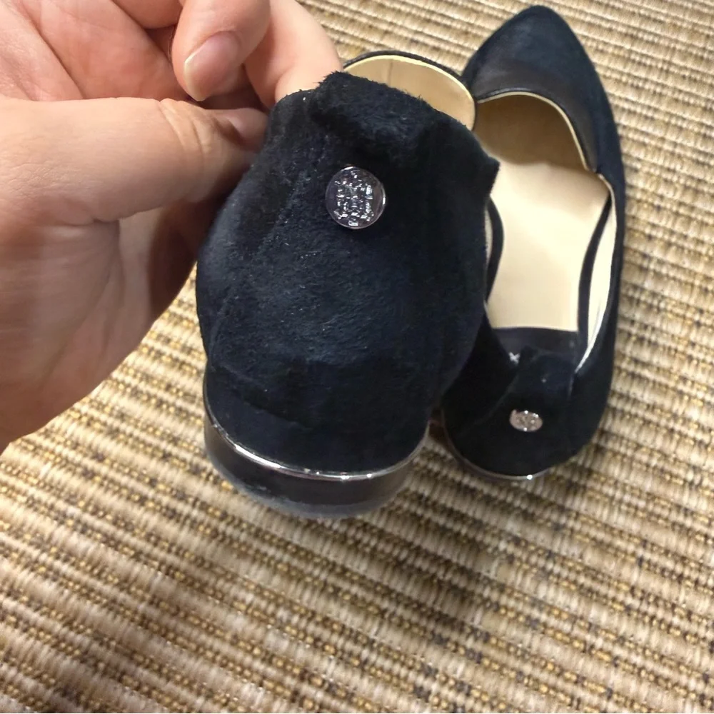 Alex Marie Cambell Suede and Embossed Leather Flats - Picture 4 of 5